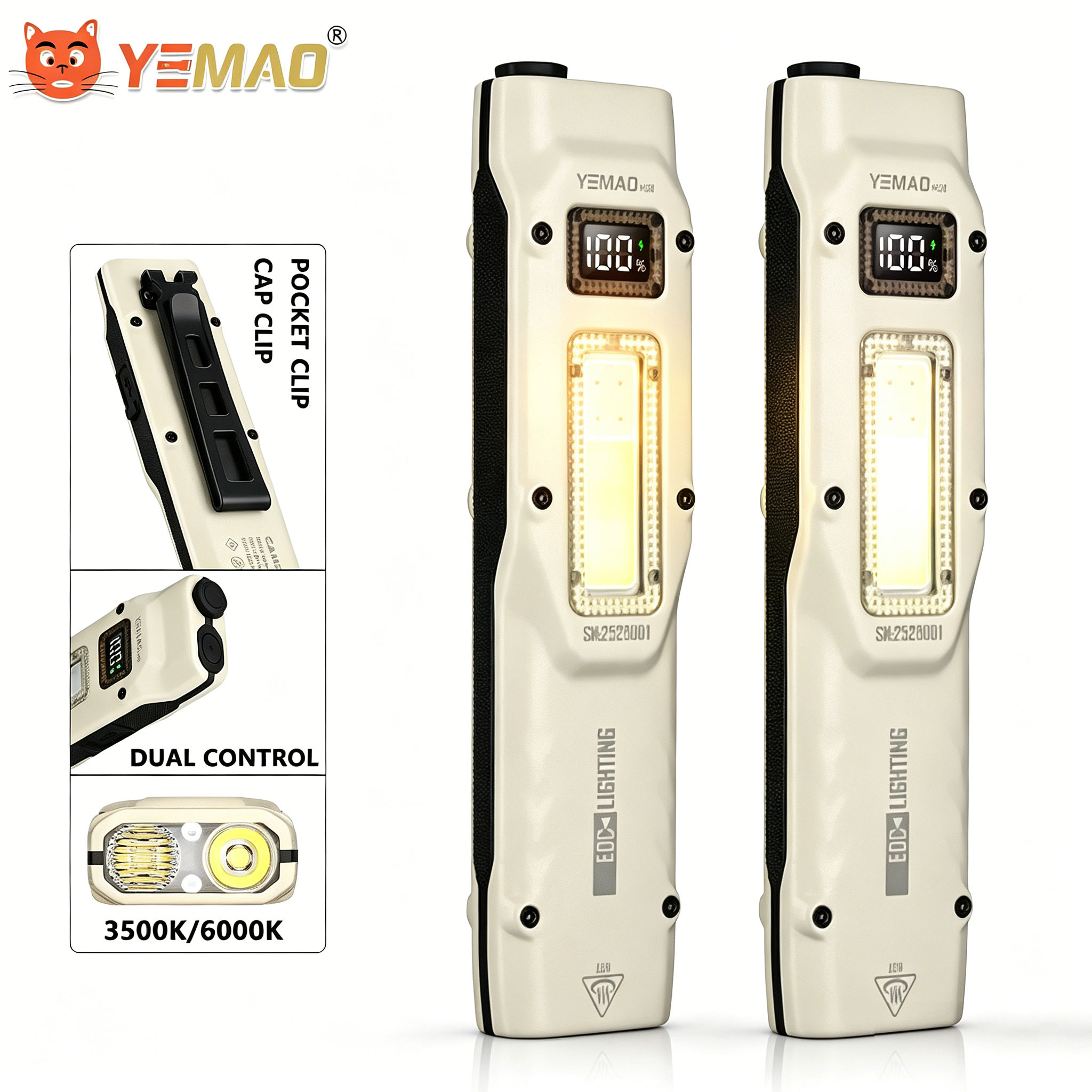 Outdoor Lighting Setup - Портативный ультратонкий тактический рабочий фонарик YEMAO