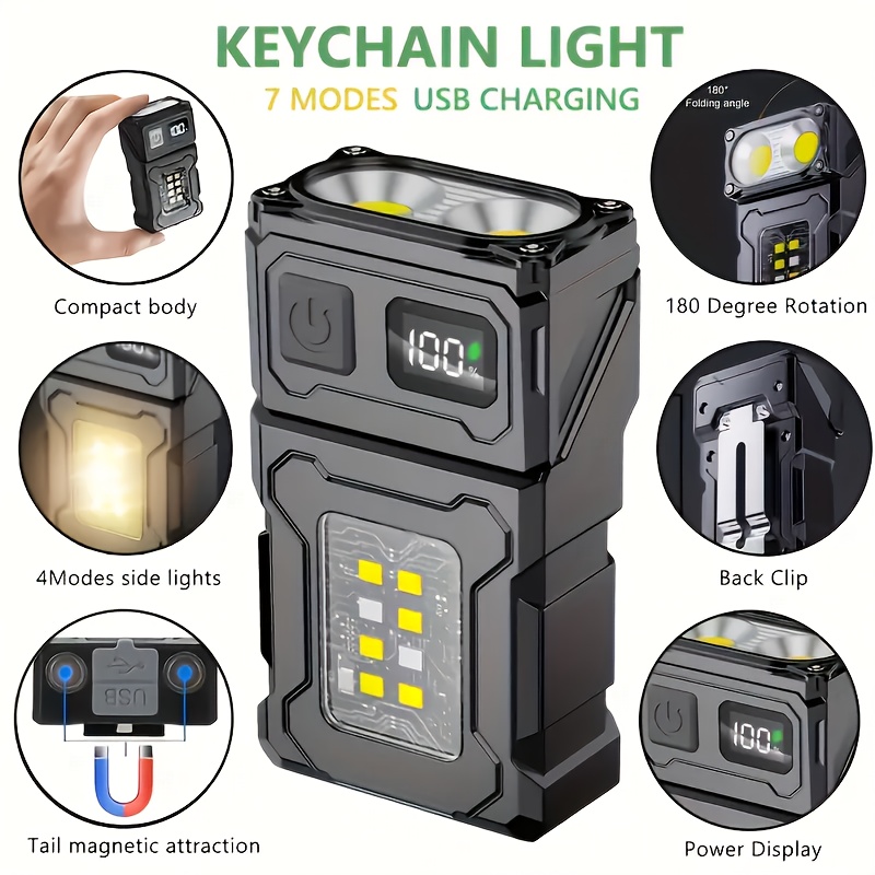 Outdoor Lighting Setup - Мини перезаряжаемый светодиодный карманный фонарик, портативный