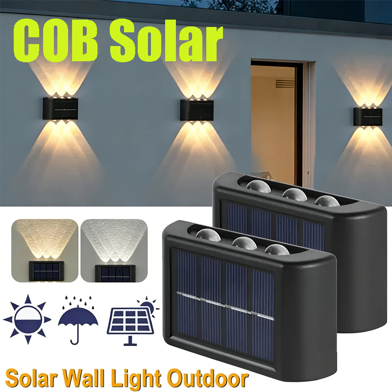 Outdoor Lighting For Garden - Солнечный настенный светильник COB, уличный, водонепроницаемый,