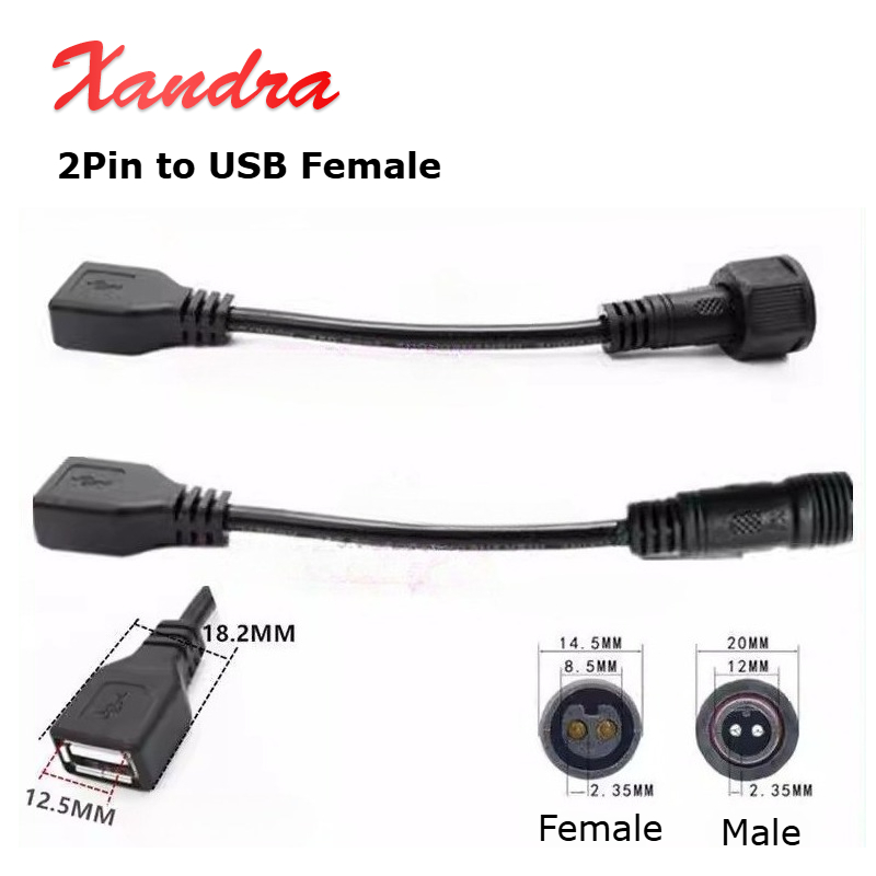 Outdoor Lighting Connectors - Наружный водонепроницаемый 2-контактный разъем USB-мама для