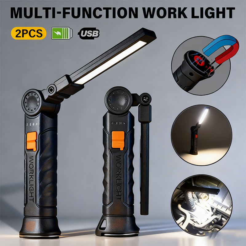 Outdoor Lighting Setup - Портативный светодиодный фонарик COB, перезаряжаемый через