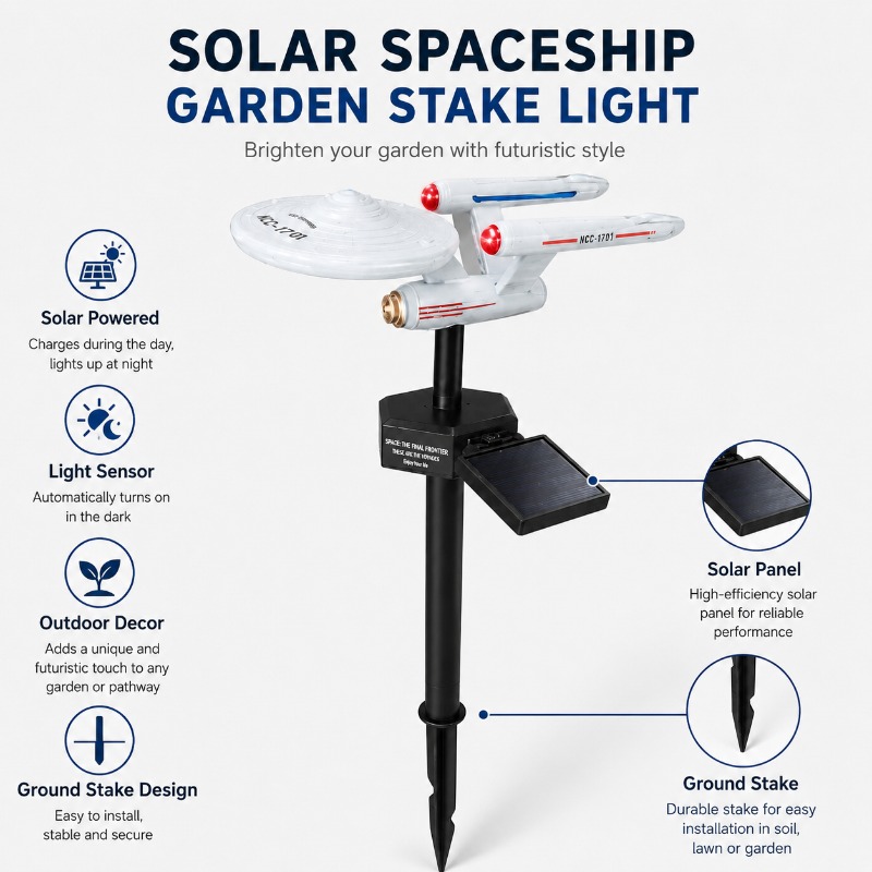 Landscape Spike Light - Садовый светильник Star Trek USS Enterprise