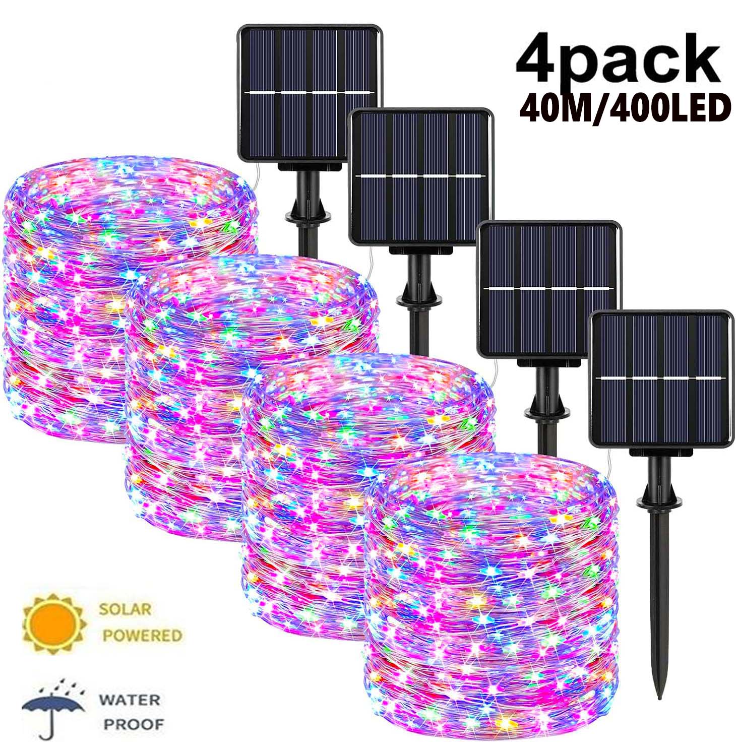 Outdoor Lighting For Garden - 4 упаковки, солнечный светильник, водонепроницаемый, 8