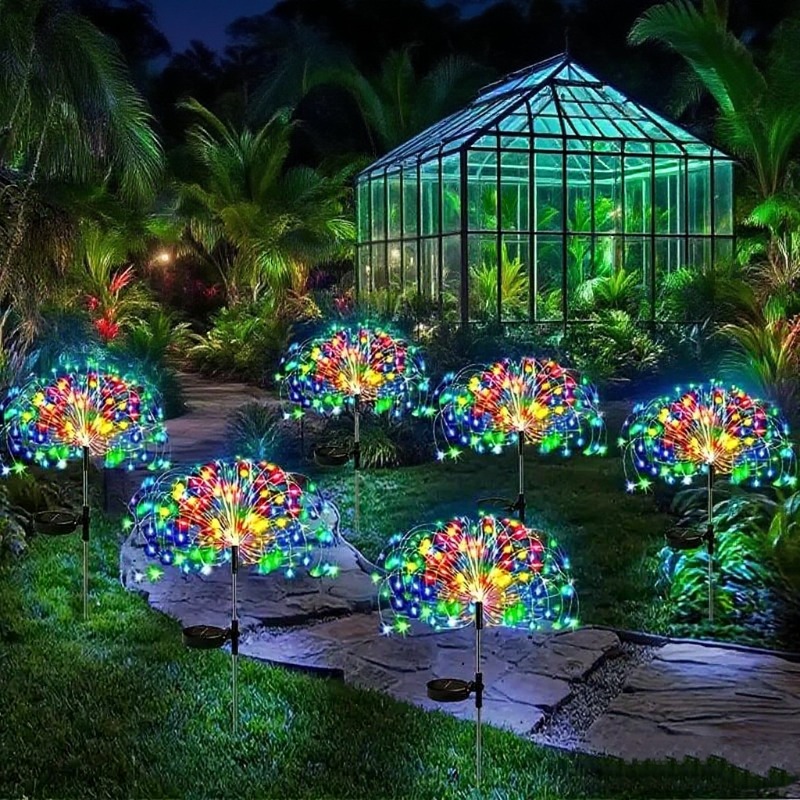 Landscape Spike Light - Солнечные садовые фонари 460LED фейерверки сказочный