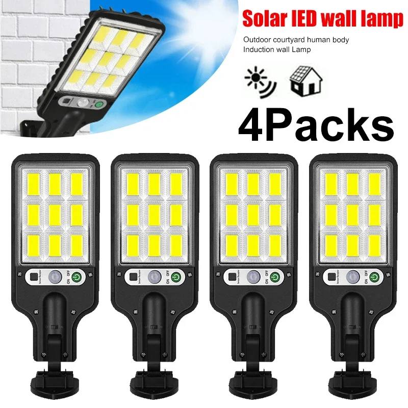 Outdoor Lighting For Garden - Мощный светодиодный солнечный уличный настенный светильник
