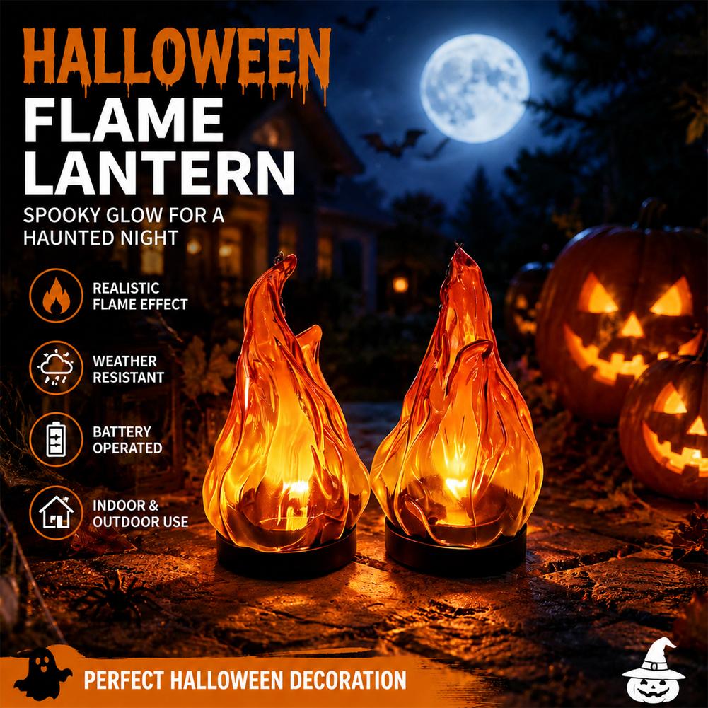 Hanging Outdoor Lighting - Солнечный подвесной фонарь с эффектом пламени,