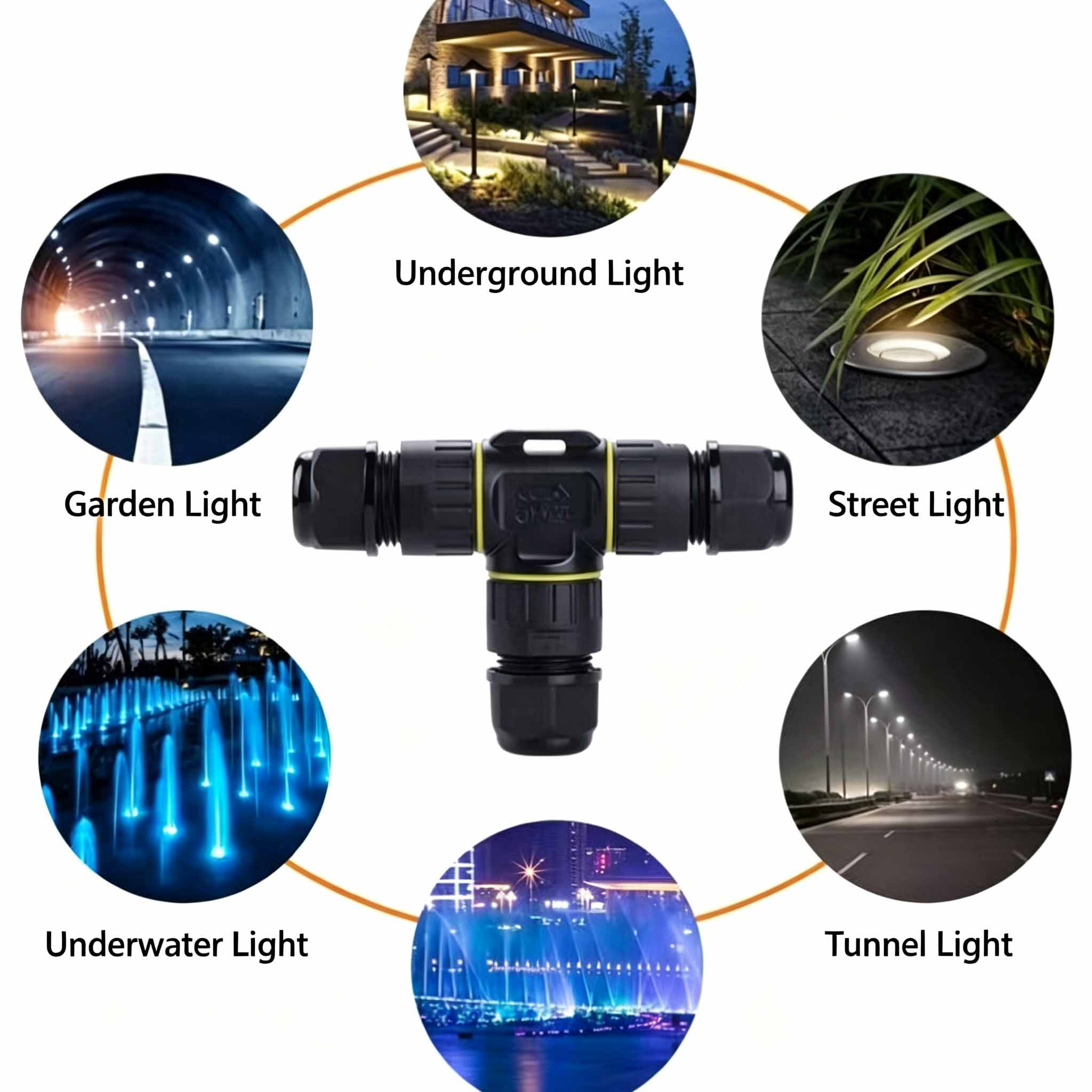 Водонепроницаемый Т-образный к – обзор и цена Outdoor Lighting Connectors