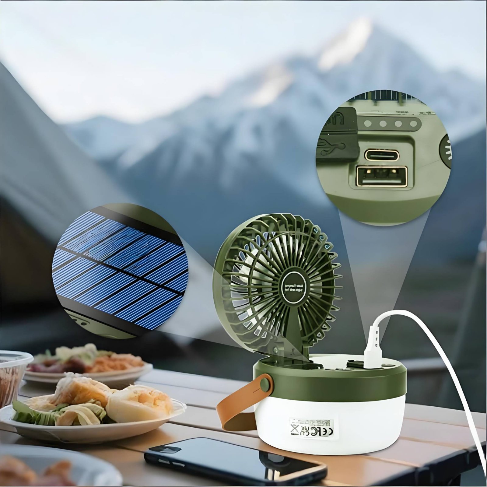 Солнечный кемпинговый вентилят – обзор и цена Hanging Outdoor Lighting